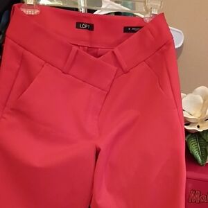 LOFT Women's Vibrant Red Trousers